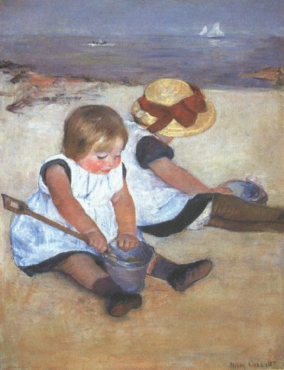Børn på stranden af Mary Cassatt